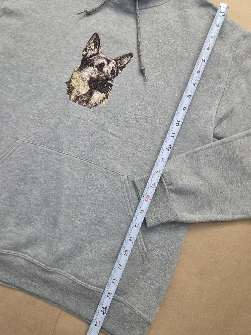 German Shepherd Gift Custom Embroidered Dog Breed Hoodie Gray Shepard Lover GSD